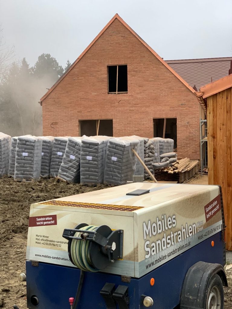 Haus Gebäude Baustelle Sandstrahlen Niederösterreich Wien