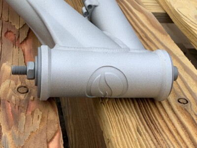 Mountainbikerahmen Glasperlen gestrahlt